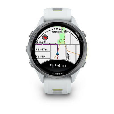 Garmin Forerunner 970 blanc - Montre connectée haut de gamme pour la course à pied avec écran AMOLED