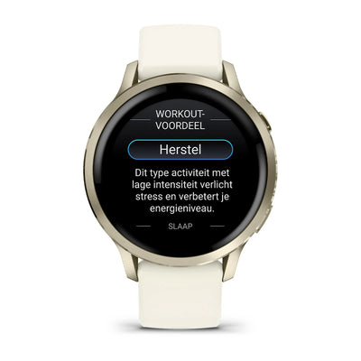 Garmin Venu 4 (41 mm) - Montre connectée hybride mode/sport - Or lunaire avec bracelet en silicone Bone