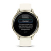 Image of Garmin Venu 4 (41 mm) - Fashion/Sport Hybride Smartwatch - Lunar Gold met Bone siliconen bandje