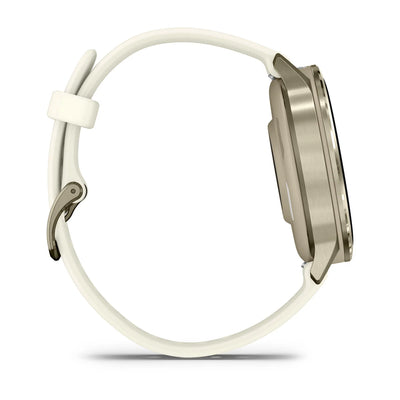 Garmin Venu 4 (41 mm) - Montre connectée hybride mode/sport - Or lunaire avec bracelet en silicone Bone