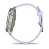 Image of Garmin Venu 4 (41 mm) lila/paars/roze - Fashion/Sport Hybride Smartwatch - Zilver met Periwinkle siliconen band