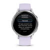 Image of Garmin Venu 4 (41 mm) lila/paars/roze - Fashion/Sport Hybride Smartwatch - Zilver met Periwinkle siliconen band
