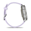 Image of Garmin Venu 4 (41 mm) lila/paars/roze - Fashion/Sport Hybride Smartwatch - Zilver met Periwinkle siliconen band