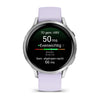 Image of Garmin Venu 4 (41 mm) lila/paars/roze - Fashion/Sport Hybride Smartwatch - Zilver met Periwinkle siliconen band