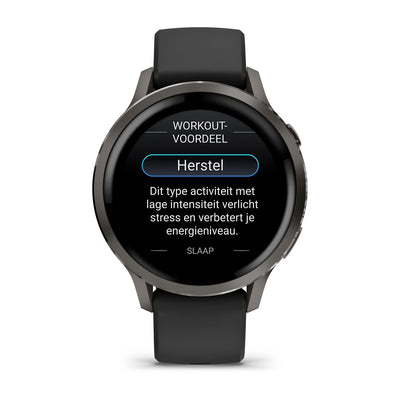 Garmin Venu 4 (41 mm) noir - Montre connectée hybride mode/sport - Ardoise avec bracelet en silicone noir