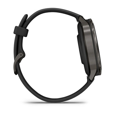 Garmin Venu 4 (41 mm) noir - Montre connectée hybride mode/sport - Ardoise avec bracelet en silicone noir