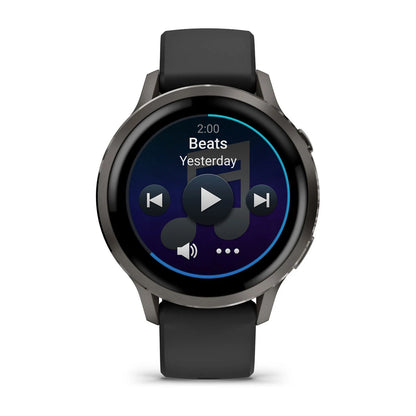 Garmin Venu 4 (41 mm) zwart - Fashion/Sport Hybride Smartwatch - Slate met Zwarte siliconen band