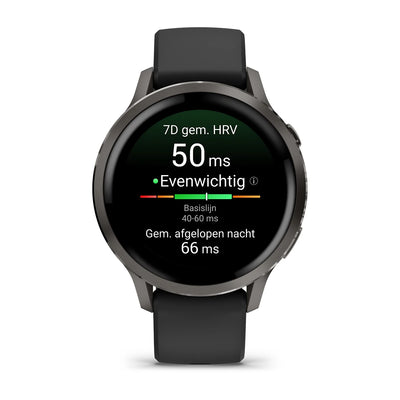 Garmin Venu 4 (41 mm) noir - Montre connectée hybride mode/sport - Ardoise avec bracelet en silicone noir