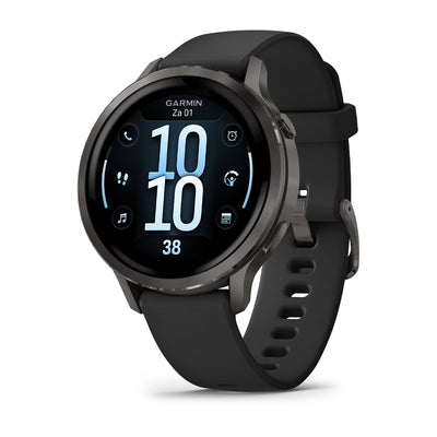 Garmin Venu 4 (41 mm) noir - Montre connectée hybride mode/sport - Ardoise avec bracelet en silicone noir