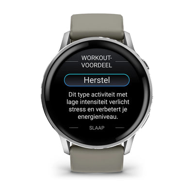 Garmin Venu 4 (45 mm) black - Fashion/Sport Hybrid Smartwatch - Silver with silver-gray silicone strap 