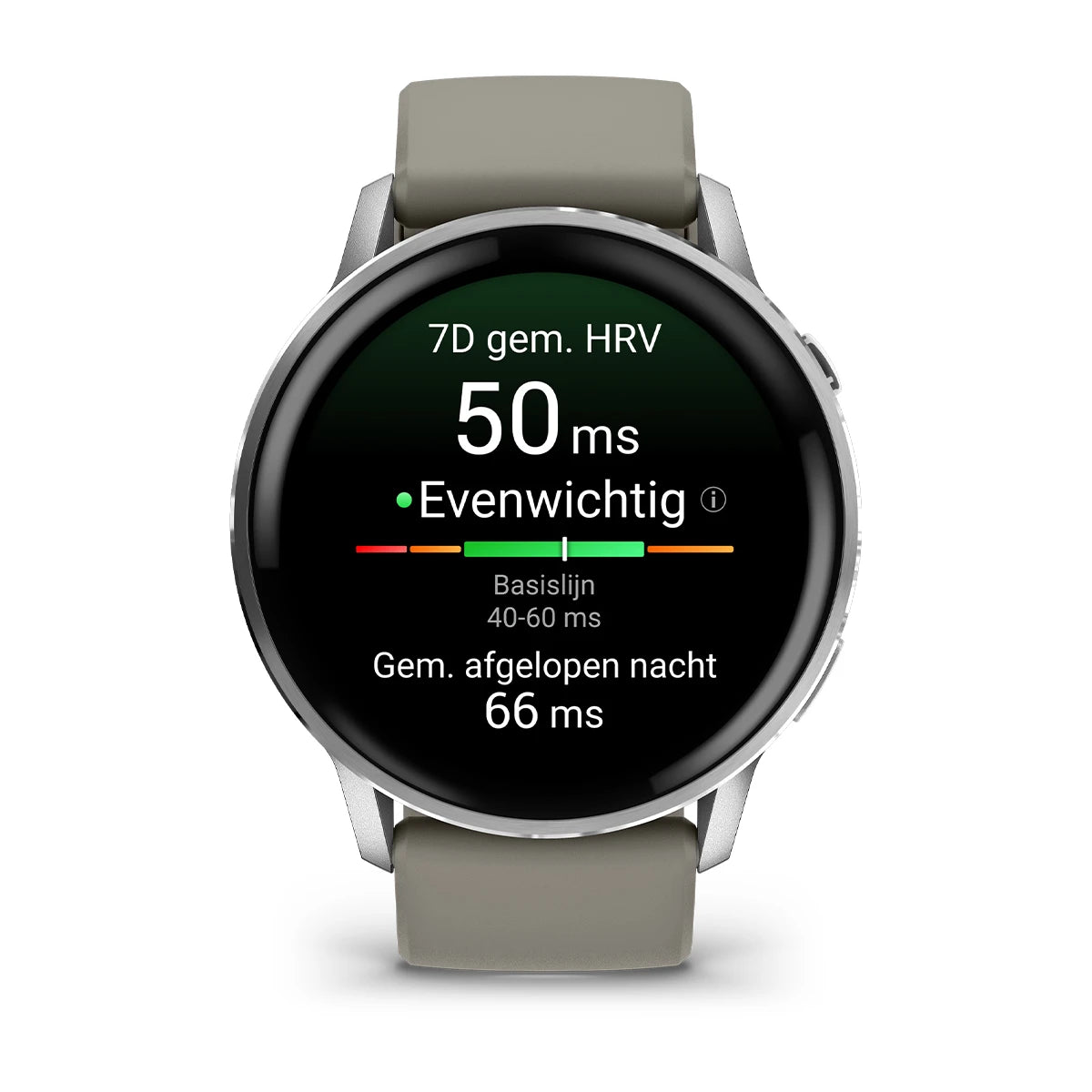 Garmin Venu 4 (45 mm) zwart - Fashion/Sport Hybride Smartwatch - Zilver met zilvergrijze siliconen band