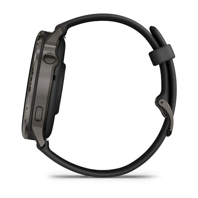 Garmin Venu 4 (45 mm) noir - Montre connectée hybride mode/sport - Ardoise avec bracelet en silicone noir
