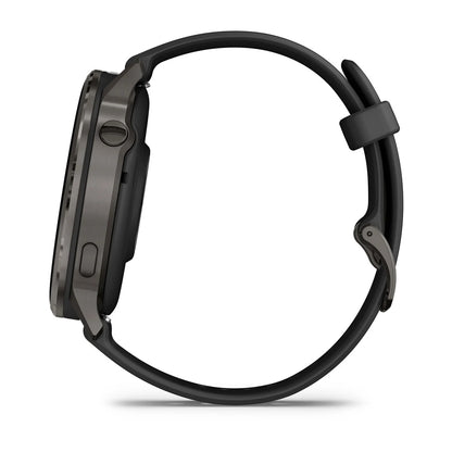 Garmin Venu 4 (45 mm) zwart - Fashion/Sport Hybride Smartwatch - Slate met Zwarte siliconen band