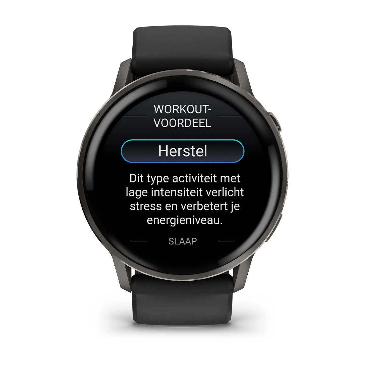 Garmin Venu 4 (45 mm) zwart - Fashion/Sport Hybride Smartwatch - Slate met Zwarte siliconen band
