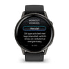 Image of Garmin Venu 4 (45 mm) zwart - Fashion/Sport Hybride Smartwatch - Slate met Zwarte siliconen band