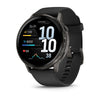 Image of Garmin Venu 4 (45 mm) zwart - Fashion/Sport Hybride Smartwatch - Slate met Zwarte siliconen band