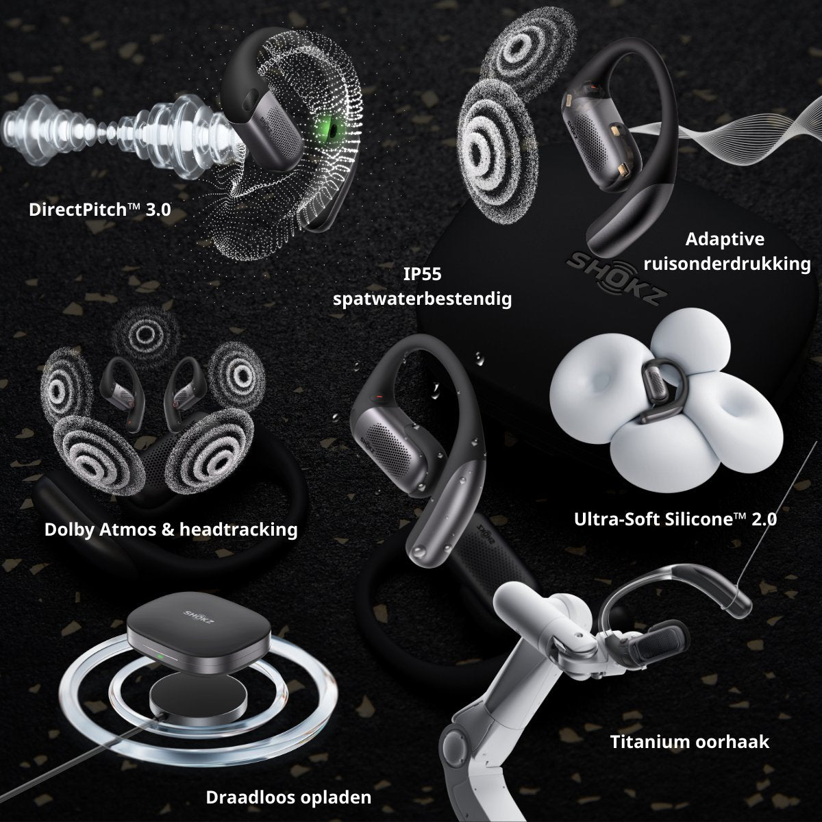 Shokz OpenFit Pro - Draadloze oortjes