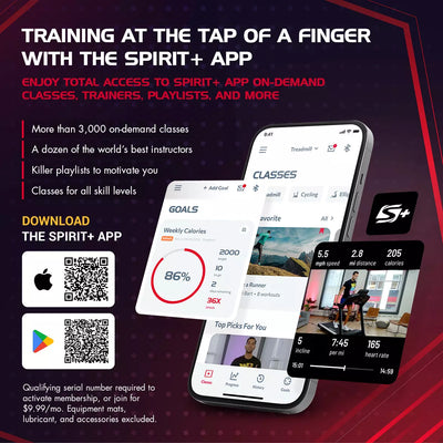 Spirit Fitness XT285 loopband met verlengde handsteunen (nieuwste model)