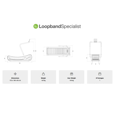 NOHRD SprintBok Pro Zwart motorloze houten loopband - Gebeitst eikenhout - gratis installatie